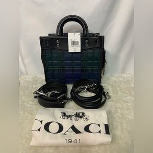 BNWT Coach Rogue 20 With Tartan Plaid Print